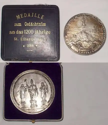 Medaille 1200 Jahre St. Kiliansjubiläum Würzburg 1889 (MU0424)