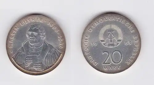 DDR Gedenk Münze 20 Mark Martin Luther 1983 (119879)