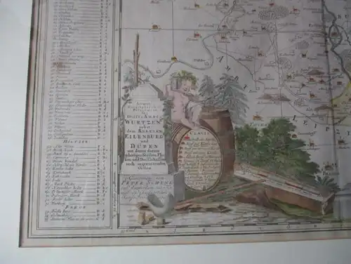 hist Carte Accurate Délinaison géographique des tiges Ambts Wurts (109769)