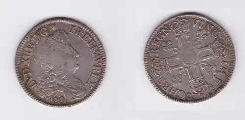 1 ECU Silber Münze Frankreich Ludwig XIIII 1691 (127377)