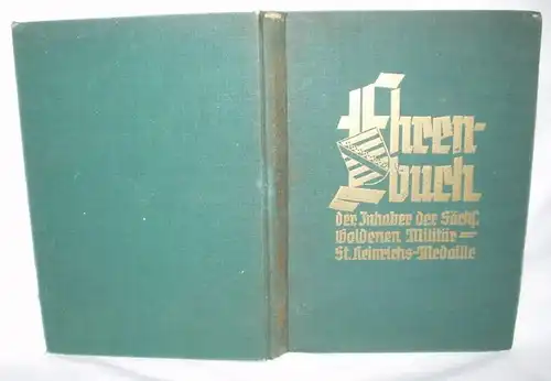Livre d'honneur des Sächs. Militaire d 'or Saint-Henri, médaille de 1936