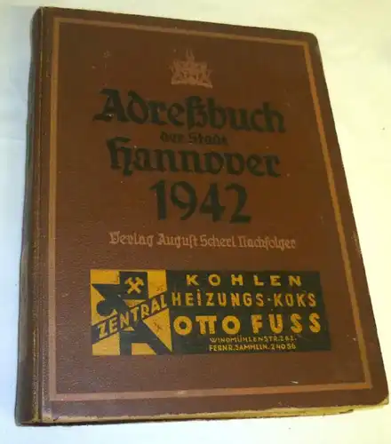 Livre des adresses de la ville de Hanovre en 1942 (n°5552)