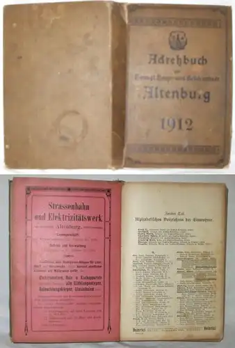 Adreßbuch der herzogl. Haupt-und Residenzstadt Altenburg (17830)