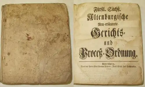 Tribunal de l'Altenburg et procédure ordre 1744 (17902)