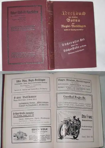 Livre d'adresse des villes de Borna et Regis-Breitingen vers 1930 (n°17832)