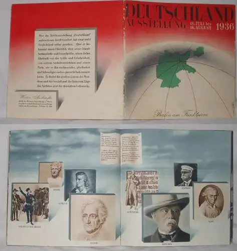 Brochure publicitaire Allemagne Exposition du 18 juillet au 16 août 1936 (n°17843)