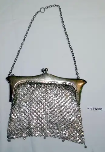 traumhafte Operntasche 935er Silber mit Initialen MR 1904 (112256)