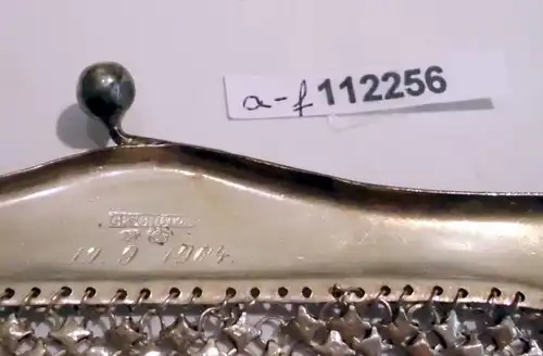 traumhafte Operntasche 935er Silber mit Initialen MR 1904 (112256)