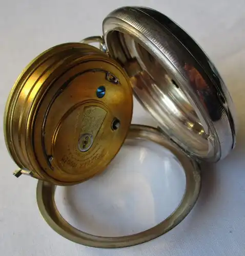 hochwertige Taschenuhr 925er Silber H.Samuel Manchester vor 1900 (124843)