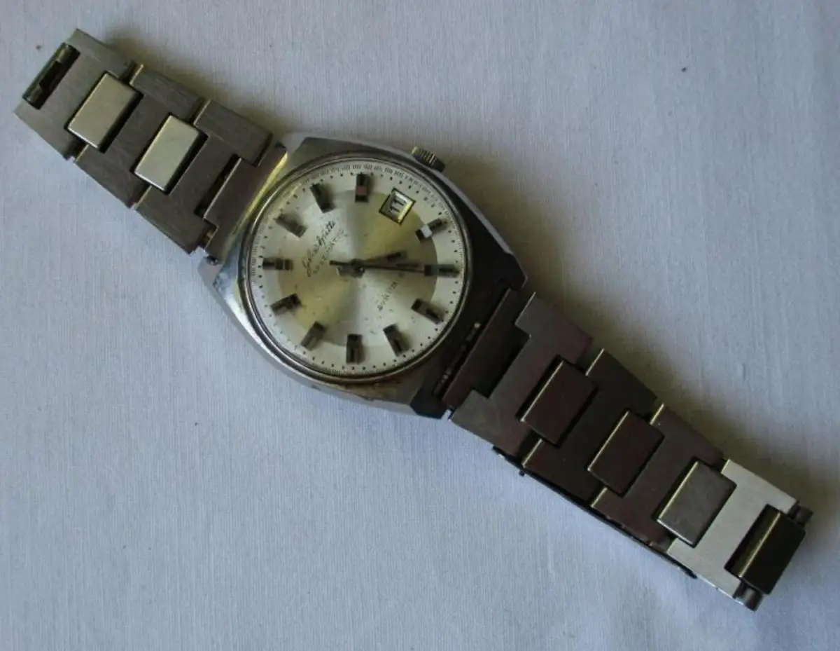 Glashütte Spezimatic 26 rubis Armbanduhr Ehrengeschenk des ZK des SED (103066) 0