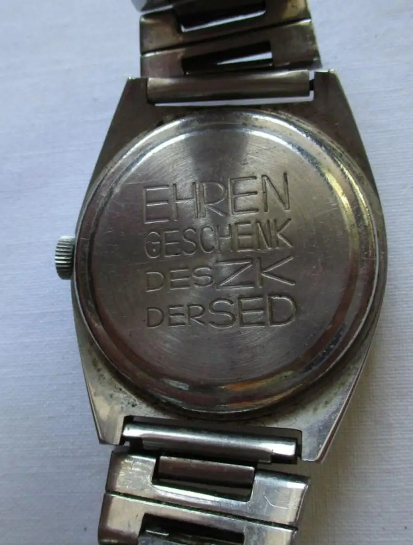 Glashütte Spezimatic 26 rubis Armbanduhr Ehrengeschenk des ZK des SED (103066) 2