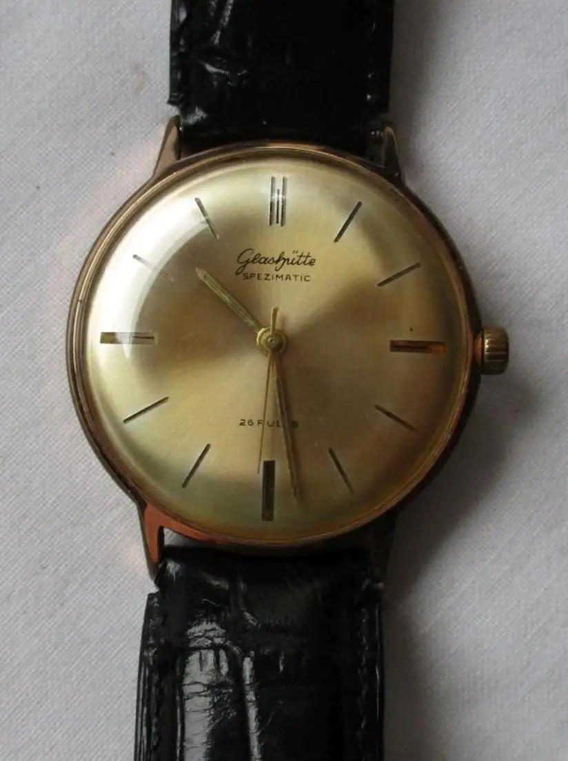 Herren Armbanduhr GUB Glashütte Lange & Söhne Leder Armband Kaliber 74? (132117) 1