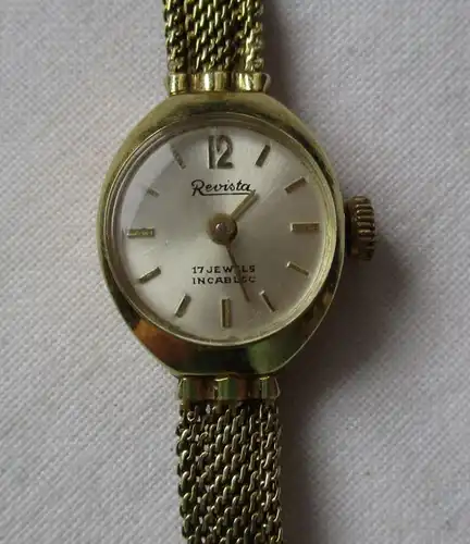 Damen Armbanduhr 0,585 14 Karat Gold Revista 17 jewels Incabloc (122550)