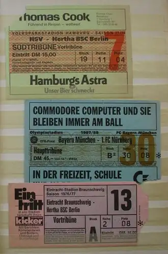 große Sammlung mit 396 Fussball Eintrittskarten 70iger und 80iger Jahre (118544)