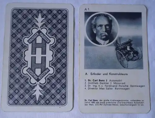 Jeu de cartes Quartette 690 Hausser Course Coureur records complets (118865)