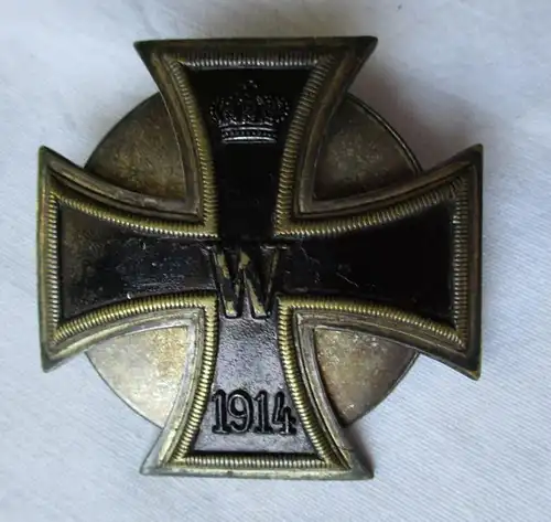 Croix de fer brouillée rare 1ère classe 1914 Visière 1.WK (117532)