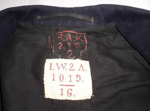 Marines rares uniforme Veste de guerre 1ère guerre mondiale 1916 (117472)