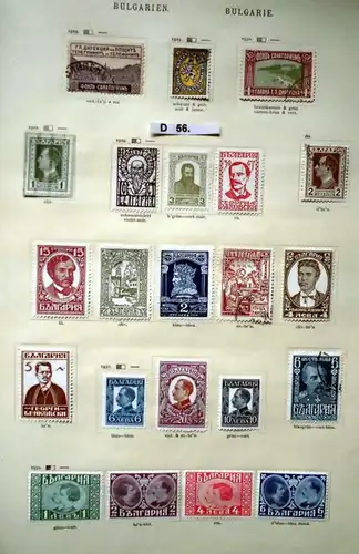 seltene Briefmarkensammlung Bulgarien 1879 bis 1938 fast komplett