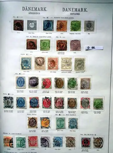 collection rare de timbres Danemark 1851 à 1938 presque complète