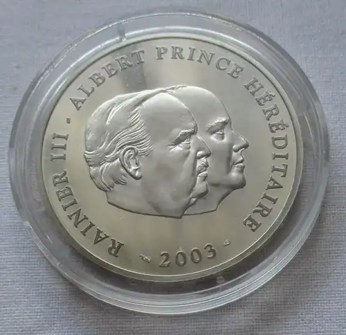 10 Euro Monaco 2003 PP '80.Geburtstag Fürst Rainier III' Box/Zertifikat (134670)
