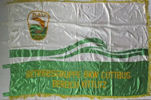 DDR drapeau drapeau soie DAV groupe d'exploitation BKW Cottbus gamme Kittlitz (111220)