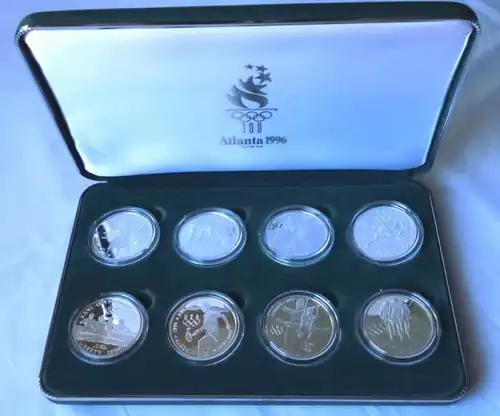 1995-1996 United States Olympic Games Eight Coin Ensemble de pièces de monnaie commune