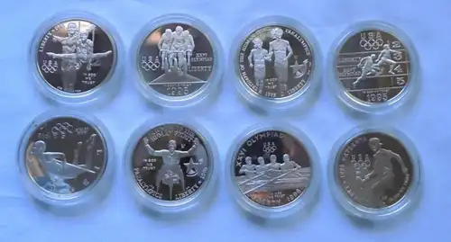 1995-1996 United States Olympic Games Eight Coin Ensemble de pièces de monnaie commune