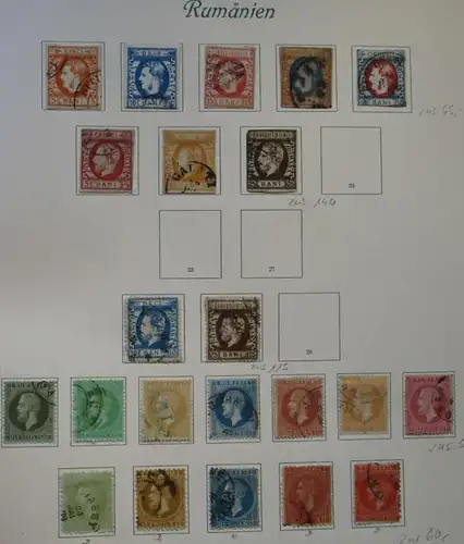 seltene Briefmarkensammlung Rumänien 1862 bis 1939 fast komplett (134680)