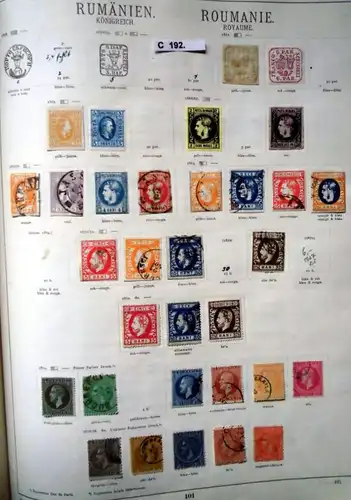 seltene Briefmarkensammlung Rumänien 1862 bis 1938 fast komplett