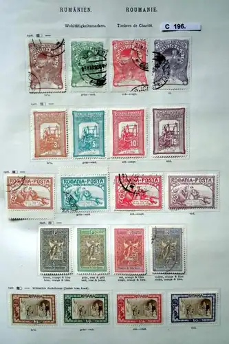 collection rare de timbres Roumanie presque complète en 1862 à 1938