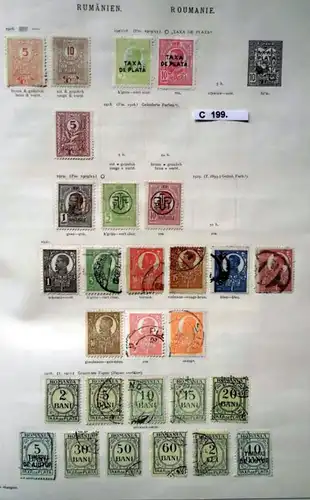 collection rare de timbres Roumanie presque complète en 1862 à 1938