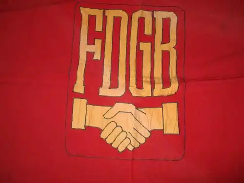 Original DDR Fahne Flagge FDGB Braunkohlenwerk VEB Kulkwitz (123553)