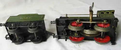 Jouets mécaniques en tôle vapeur Locomotive KB Ascenseur clé vers 1930 (107925)