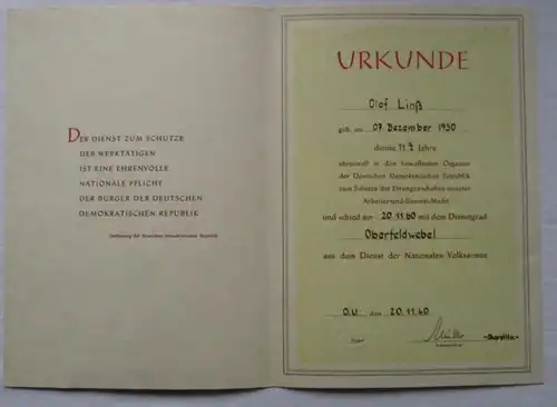 DDR Urkunde Medaille für Treue Dienste NVA 1957 & 1959 KVP 1954 (135006)