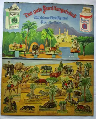 seltenes Quieta-Werke Diorama Nr. 11 mit 34 Aufstellfiguren Afrika (100867)