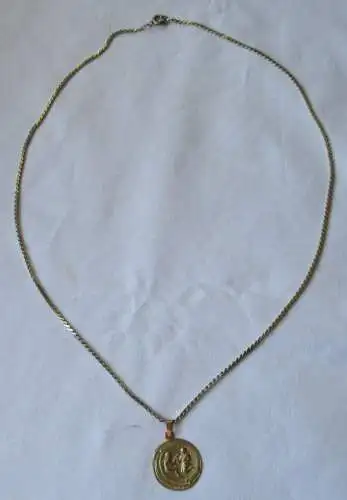 jolie 333er or collier femme avec pendentif signe zodiaque jumeau (125445)
