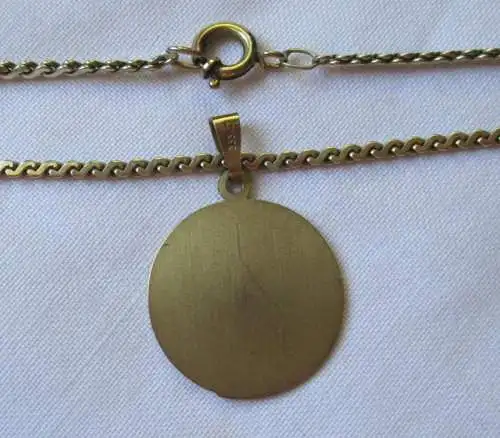 jolie 333er or collier femme avec pendentif signe zodiaque jumeau (125445)