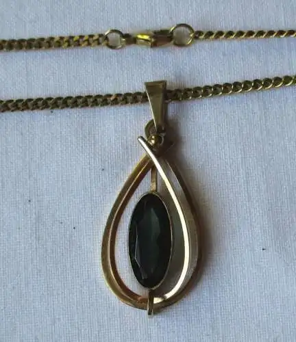 chaîne élégante pour femme en or 333 avec pendentif en pierre (101253)