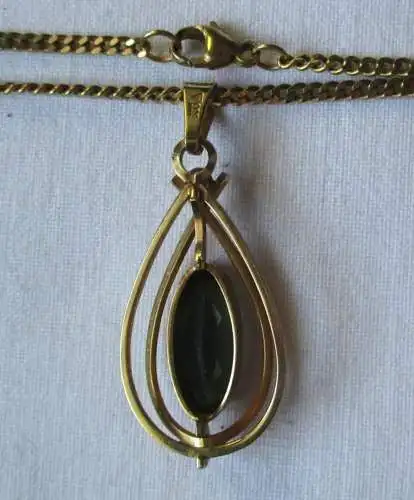 chaîne élégante pour femme en or 333 avec pendentif en pierre (101253)