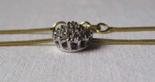 chaîne d'or 585 de haute qualité avec pendentif en diamant en or blanc (134477)