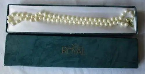 phantastische Damen Perlenhalskette 585er Gold Länge 49 cm (109499)
