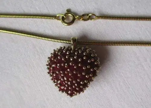 chaîne d'or 585 de haute qualité avec élégante pendentif en forme de cœur (134141)
