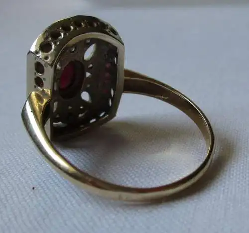 bague pour femme de haute qualité or avec 24 diamants & 15 pierres précieuses violettes (122914)