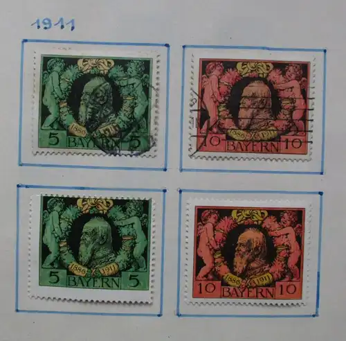 umfangreiche Briefmarken Sammlung Bayern 1871 bis 1920 (130412)