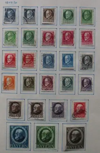 umfangreiche Briefmarken Sammlung Bayern 1871 bis 1920 (130412)