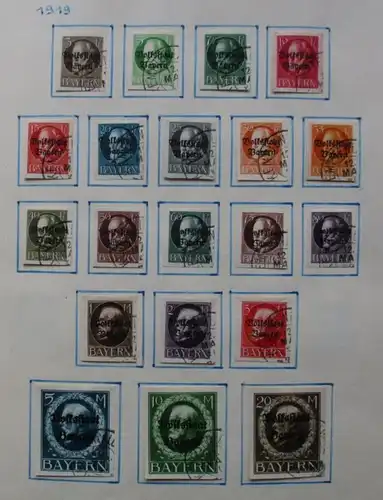 umfangreiche Briefmarken Sammlung Bayern 1871 bis 1920 (130412)