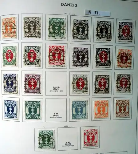 belle collection de timbres de haute qualité Gdansk 1920 à 1939