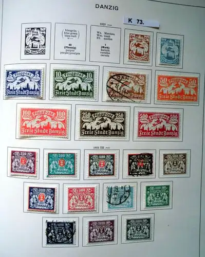 belle collection de timbres de haute qualité Gdansk 1920 à 1939