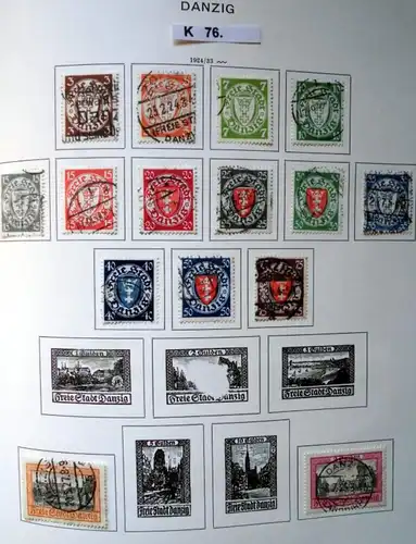 schöne hochwertige Briefmarkensammlung Danzig 1920 bis 1939