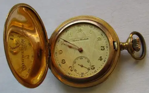 vergoldete Herren Taschenuhr System Glashütte mit Widmung Finnland 1940 (135788)